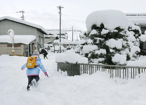 日本多地突然遭遇大雪袭击 百余车辆被困路上(组图) - 5