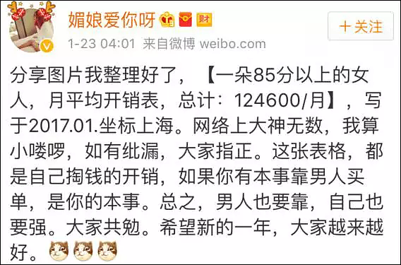 上海一女子自曝每月开销12万 被网友骂上头条 - 1