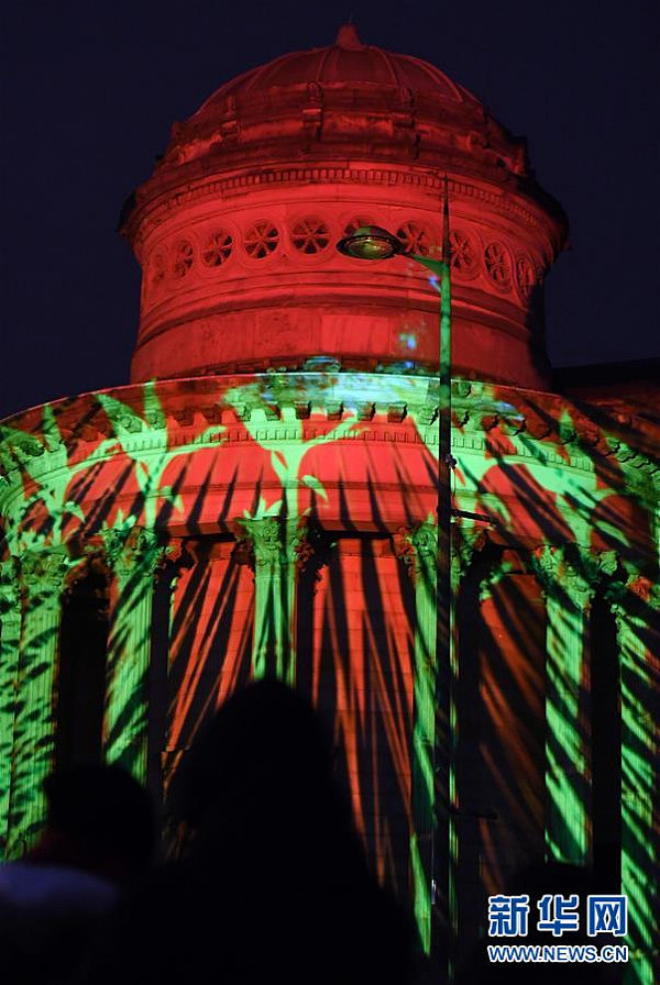英国利物浦举行灯光秀 庆祝中国农历新年 - 4