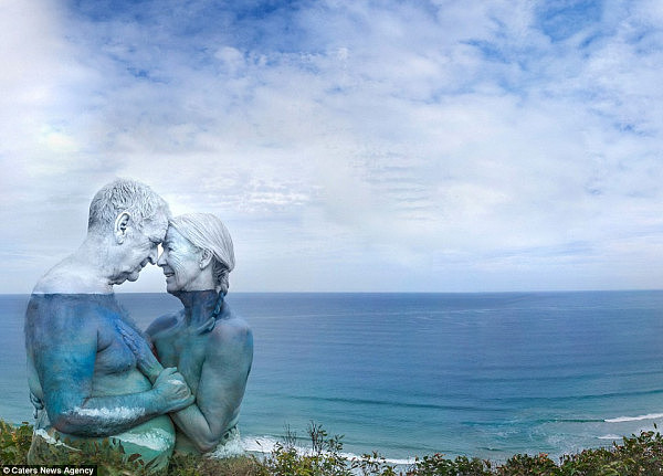 好浪漫! 澳洲艺术家彩绘夫妻情侣融入大自然 上演神奇隐身术(图) - 11