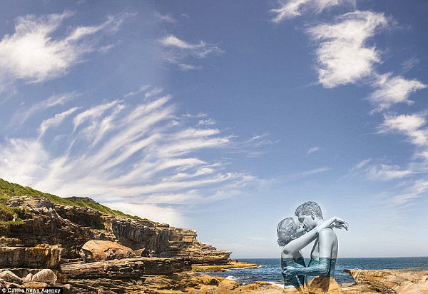好浪漫! 澳洲艺术家彩绘夫妻情侣融入大自然 上演神奇隐身术(图) - 13