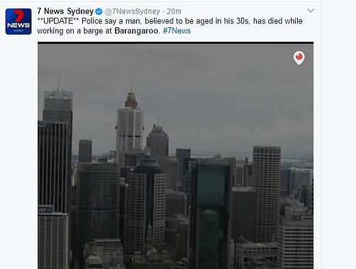 太吓人了!悉尼达令港工地突发事故 天降钢架一男子被砸中当场惨死!(图) - 6