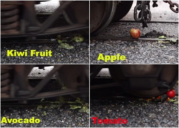 闲得“蛋痛” 澳网友用火车头辗压蔬果 拍摄视频称要做沙拉 - 3