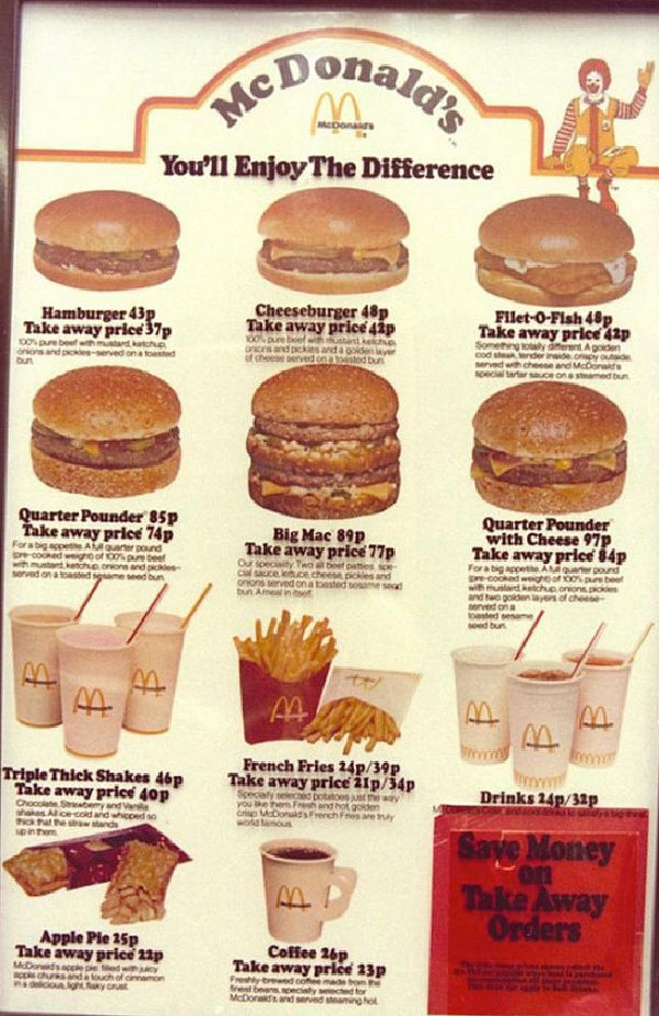 麦当劳第一份菜单你见过吗？原来他们当时卖的是这些东西（图） - 6