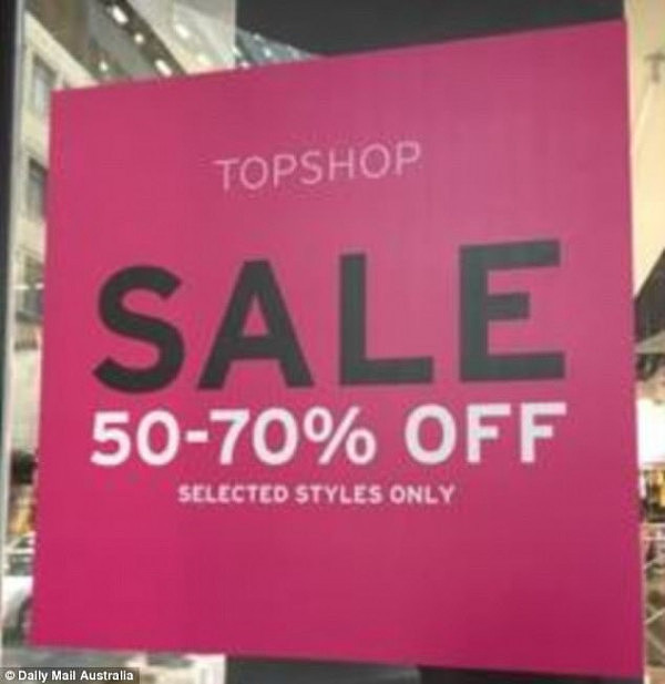 Topshop打3折了！剁手党福利来啦！Topshop澳洲分公司破产 正在清仓大甩卖！ - 2