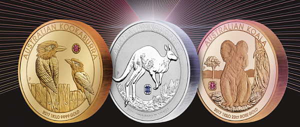 澳洲纪念币3件套180万开售！预计或被亚洲买家买走！铂金袋鼠、玫瑰金考拉、黄金笑翠鸟硬币还镶了钻！（图） - 2