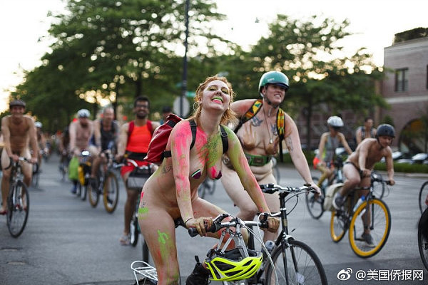 你裸了吗？世界裸骑日到了 大批人赤身裸体骑车（组图） - 9