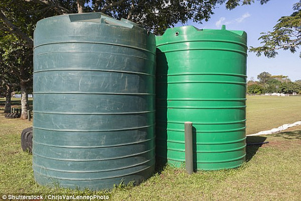 Dr Loo also mounted a pergola to the north side of her house to reduce heat, changed her light bulbs, installed a 400L water tank (stock image) and planted man fruit trees  in the garden