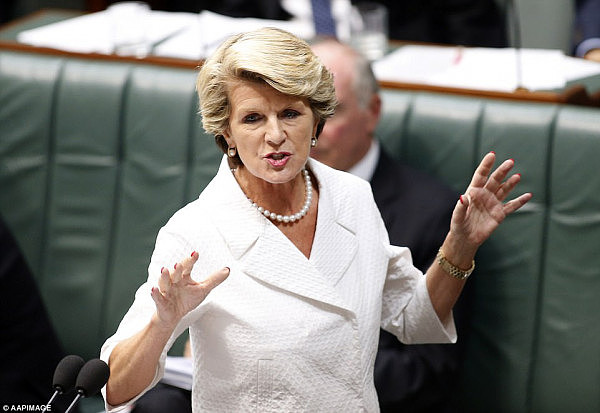 Many Twitter users took to social media to slam Ms Bishop (pictured) for being 'out of touch' with the typical working class Australian