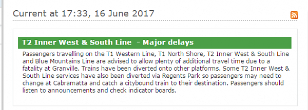 快讯：悉尼Granville疑有人跌落列车轨道死亡 Parrametta全线路列车晚点 - 5