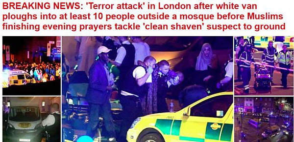 伦敦再次遭遇疑似恐怖袭击！清真寺外撞人，一人死亡，十余人受伤！恐怖主义，可能就在你我身边！ - 1