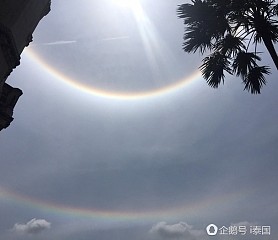 泰国惊现天象奇观 天空高挂双层圆七色彩虹日晕 异常悦目（组图） - 6