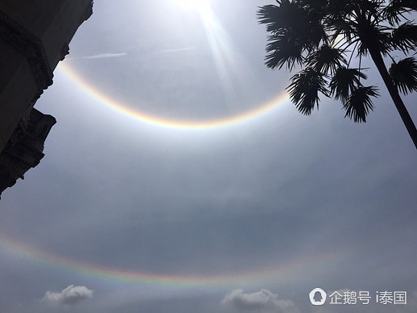 泰国惊现天象奇观 天空高挂双层圆七色彩虹日晕 异常悦目（组图） - 10