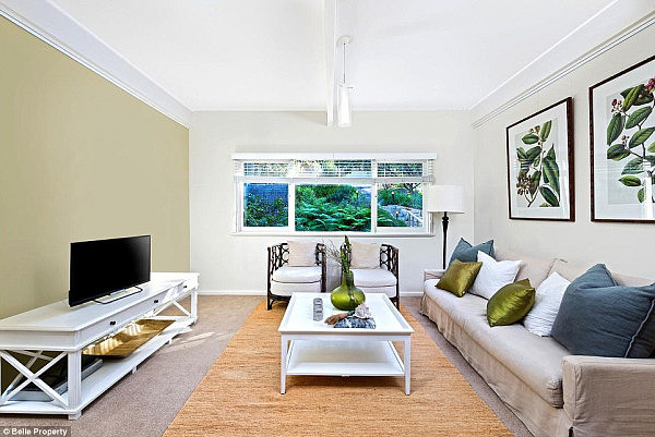 The home (pictured) is located in leafy Lane Cove, one of Sydney's most in-demand suburbs, a short distance from the CBD