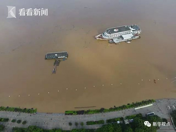 中国湘江水位猛涨惊现“飞鱼”奇观 鱼儿集体“飞出水面”“大闹湘江”（视频） - 1