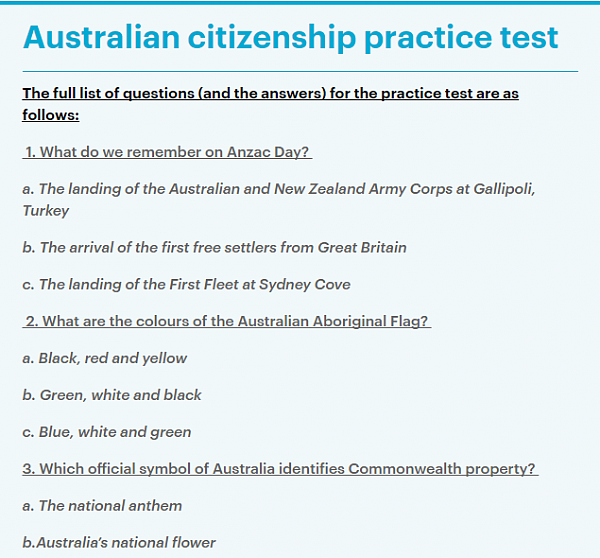 三分之一澳洲本地人过不了入籍考试！“模拟卷”附上！看看你能得几分？ - 4