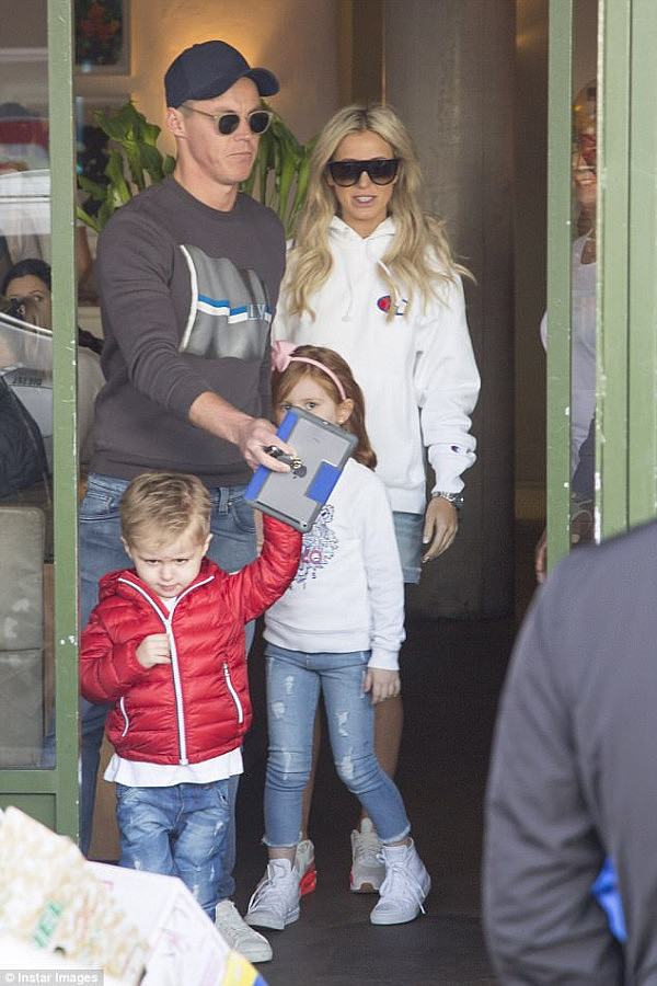 Cute catch-ups! While the pair haven't been spotted in their wedding rings, they've been seen on a couple cute family outings with daughter Pixie, five and son Hunter, three