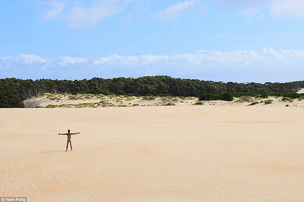 The remote Henty Sand Dunes in Tasmania was the kind of place the 23-year-old envisaged for his project when he arrived