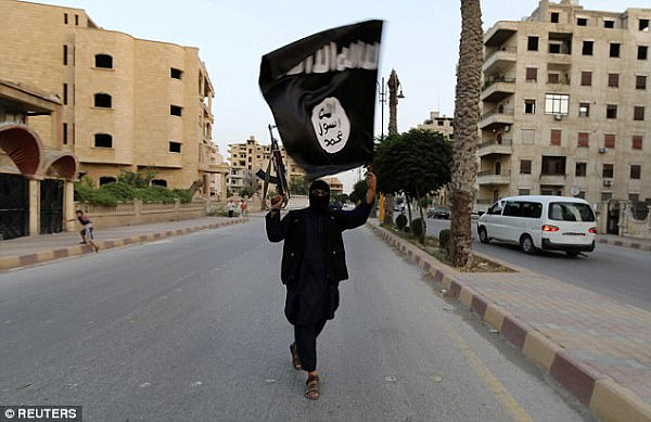 Mr Turnbull said it was time the safety of Australians was prioritised over the right to privacy afforded to terrorists (Islamic State flag flown in Iraq pictured) 