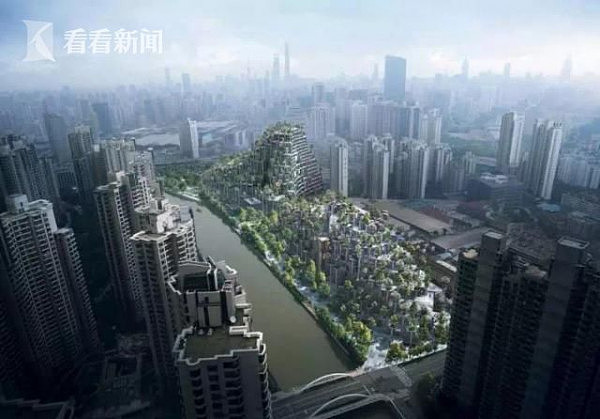 中国上海现“古巴比伦空中花园” 屋顶种满上千棵绿树（视频） - 9