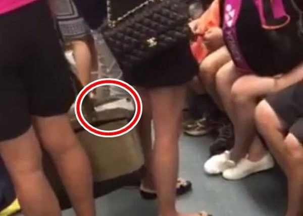 新加坡渣男在地铁淡定偷拍女性裙底 或面临2年刑罚（组图） - 2