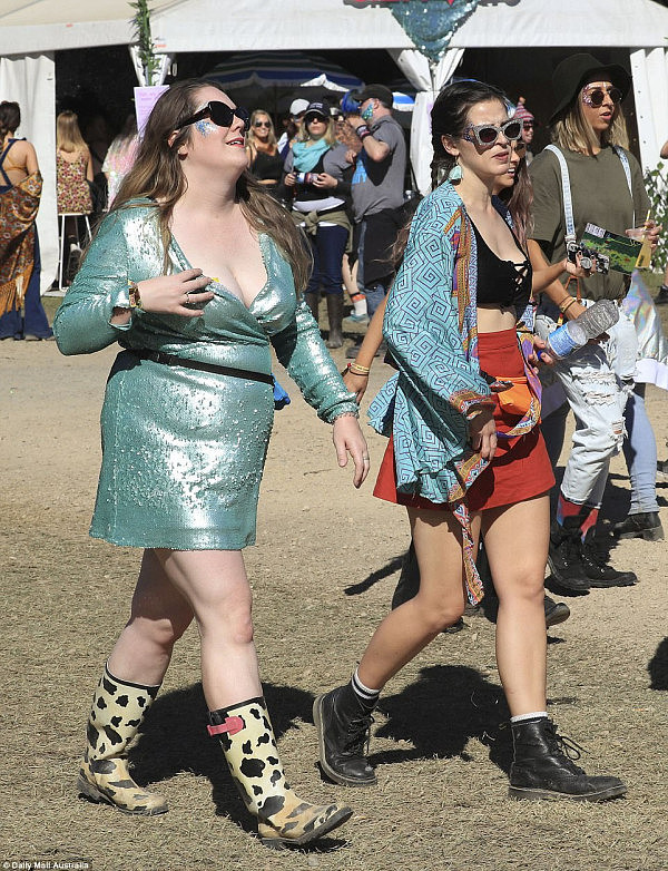 It may be winter but with the temperature reaching a mild 18C in Byron Bay on Saturday, festivalgoers did their best to soak up the sun