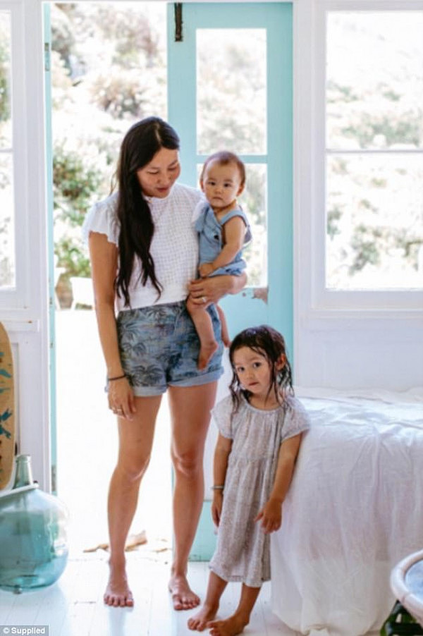 Kawa's mother Dee Tang (pictured with her daughters) runs homewares brand Kawaiian Lion