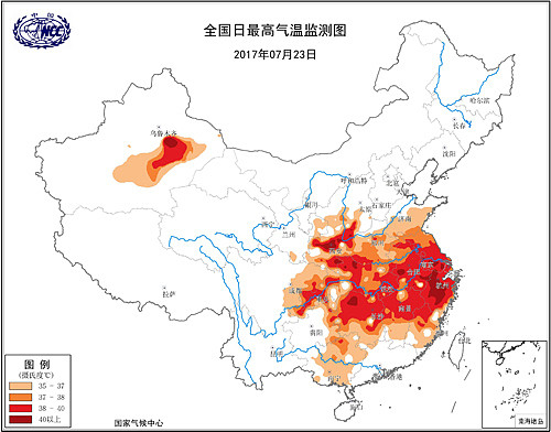 中国97县市最高温达40℃ “罪魁祸首”竟是它（组图） - 2