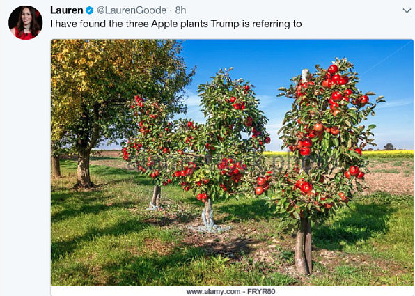 特朗普说苹果要在美国建大工厂 苹果：无可奉告（图） - 2