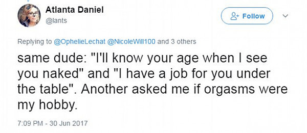 A prominent member of the Australian startup community, Ms Daniel took to Twitter recently to share stories of being told by investors she owed them a 'b**w job' in return for his help
