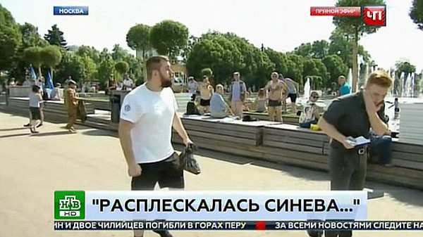 懵！俄罗斯记者在电视直播时遭路人拳头打脸（组图） - 4