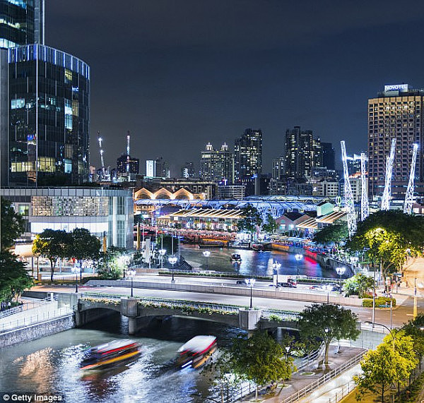 On the other end of the scale, Singapore (pictured) was found to be the most expensive destination with an average of $2,209 for a five day trip