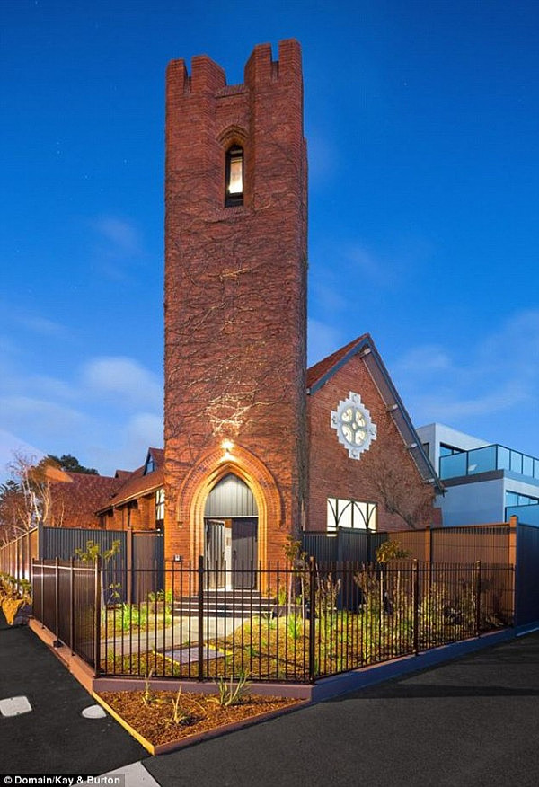 The church was deconsecrated twenty years ago and is now a four-bed, red-brick townhouse