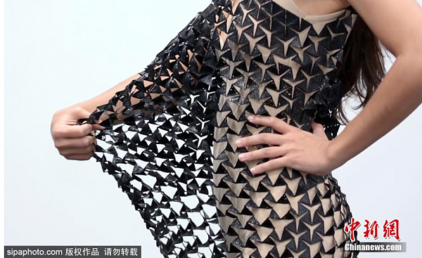 美国女学生制3D打印裙装 造型可随意改变（组图） - 4