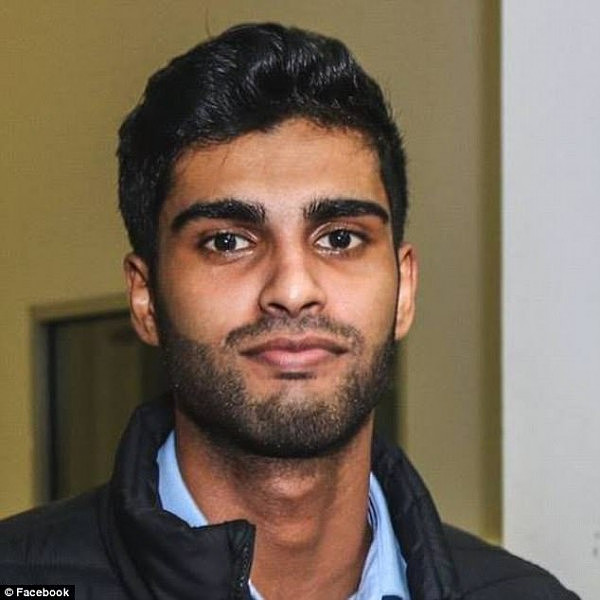 The 21-year-old (pictured) said he 'felt sick' after seeing the food, losing his appetite after smelling the mould