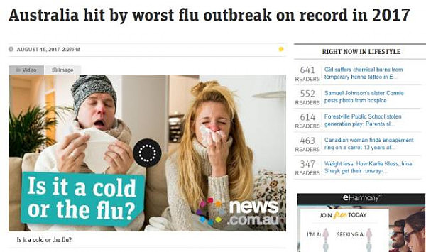 15年来最强流感袭澳！7万人感染3000人或死亡 Chinatown也变得冷冷清清...（图） - 1