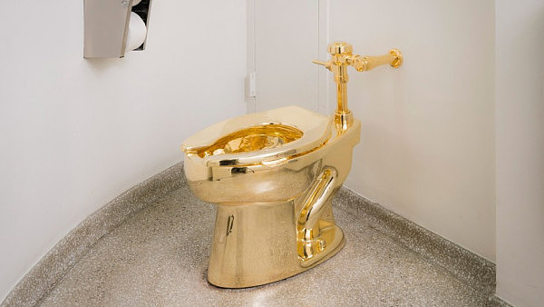 美国博物馆展出黄金马桶造价上千万元 可随意体验（组图） - 1