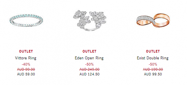 Swarovski online outlet开始！低至半价包括项链耳环手表戒指 - 8