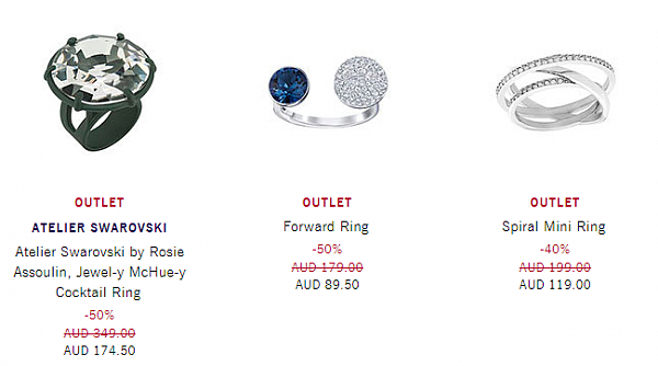 Swarovski online outlet开始！低至半价包括项链耳环手表戒指 - 10