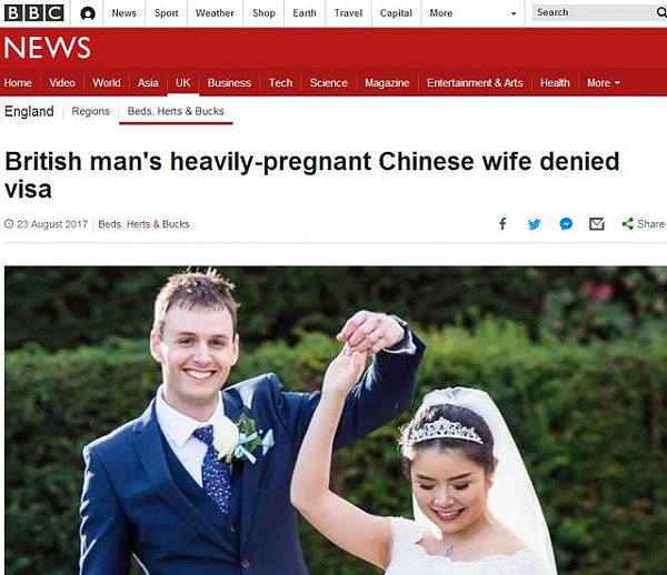 中国女嫁英国男，想留英国但签证被拒！英国政府：咋不搬到中国？