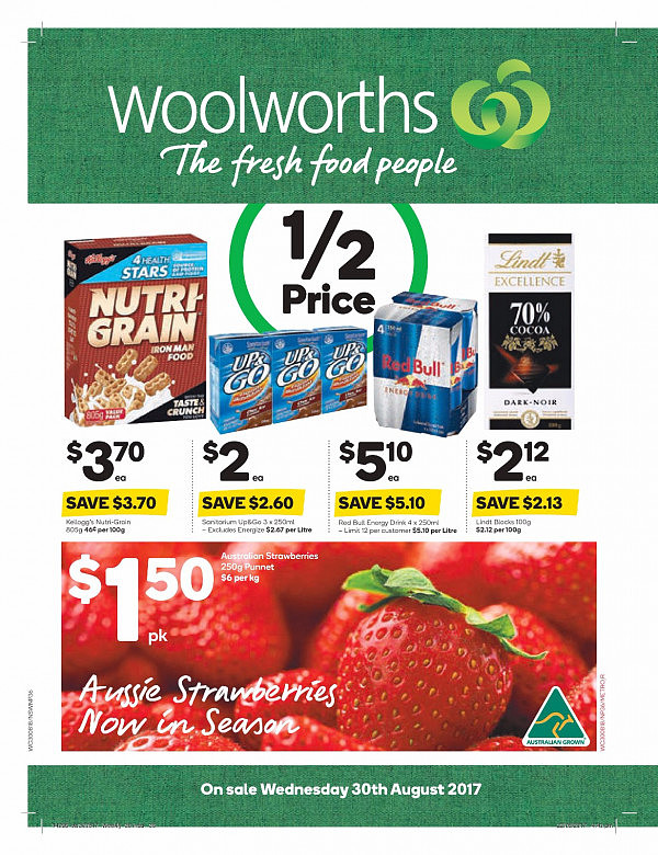 Woolworths8月30日至9月5日特价集锦 草莓猪肉排特价 - 31