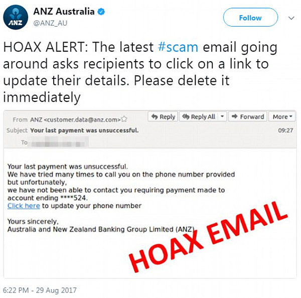 收到ANZ邮件的澳人注意了！或是诈骗邮件需即刻删除！ - 3