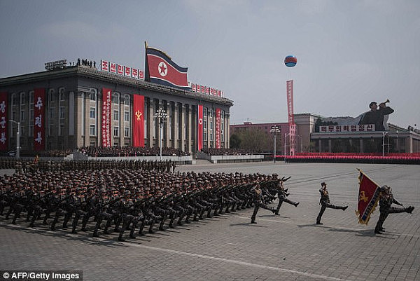 Mr Turnbull had a 30-minute phone call with US President Donald Trump on Wednesday, with North Korea (military parade pictured) dominating the conversation