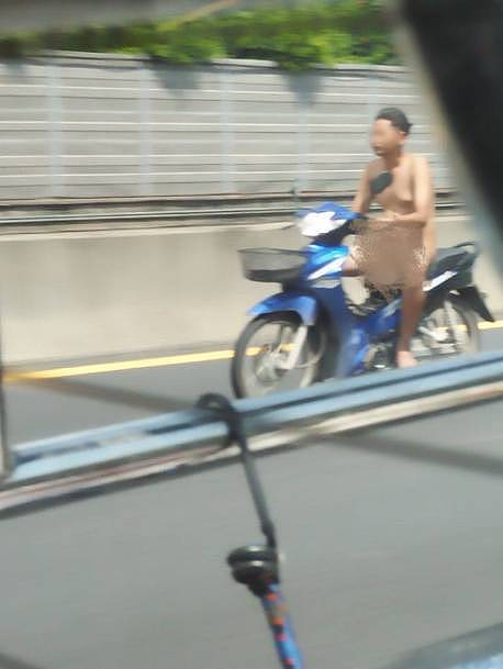 泰国裸体男子骑摩托横跨泰国3府，吓坏路上民众！（图） - 1