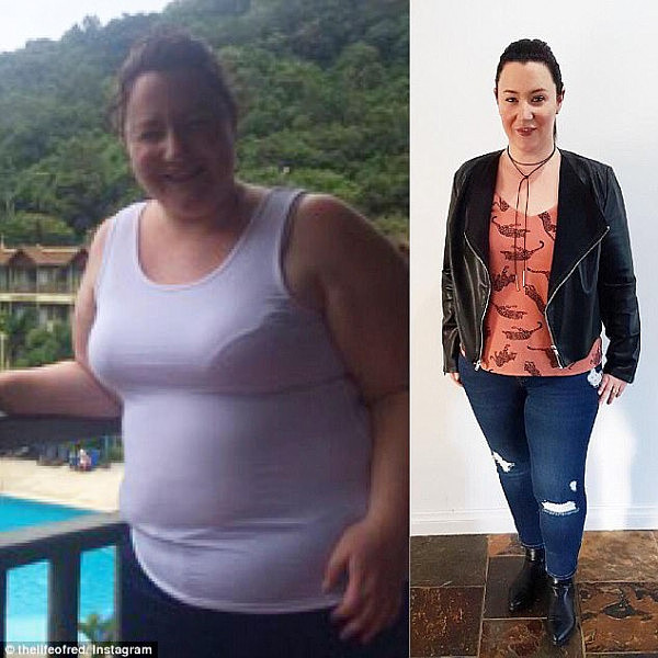 Before embarking on her weight loss journey Amanda says she ate takeaway food seven to 10 times per week