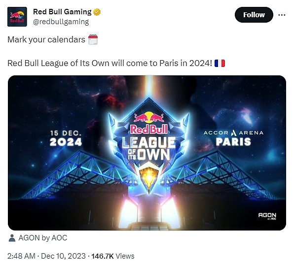 红牛官方宣布表演赛2024年继续办 地点在巴黎雅高体育馆 - 1