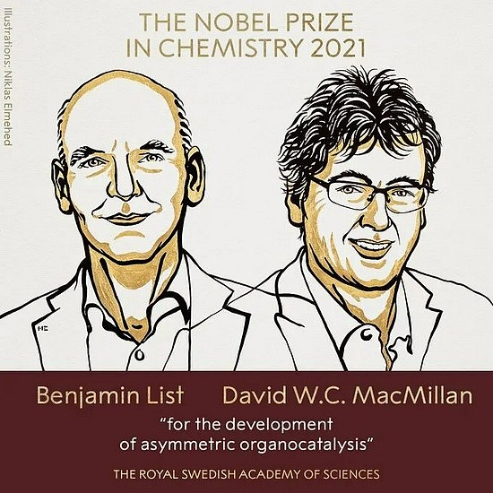 2021诺贝尔化学奖刚刚揭晓：他们改变了药物分子的合成 - 1