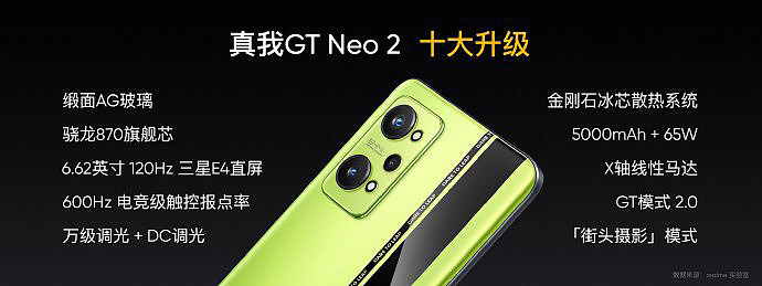 骁龙 870+256G 仅 1549 元：真我 GT Neo2 手机 5.7 折狂促 - 3