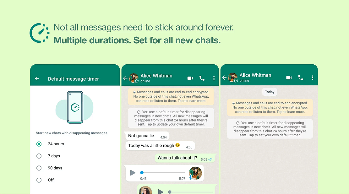WhatsApp对“消失的信息”做了新功能补充并开始关注隐私问题 - 1