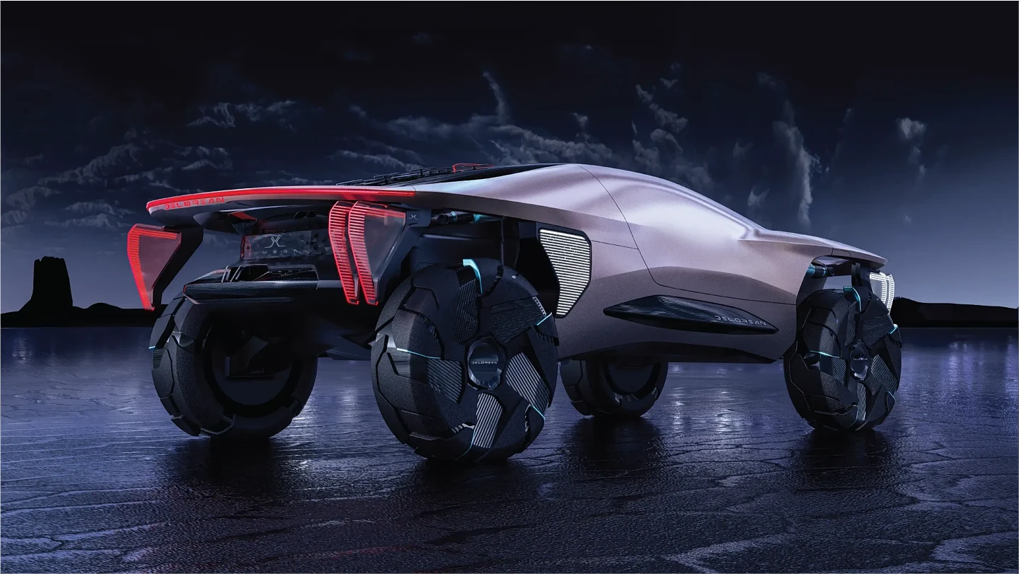 极富未来科技感：Delorean展示Omega 2040概念车 - 3